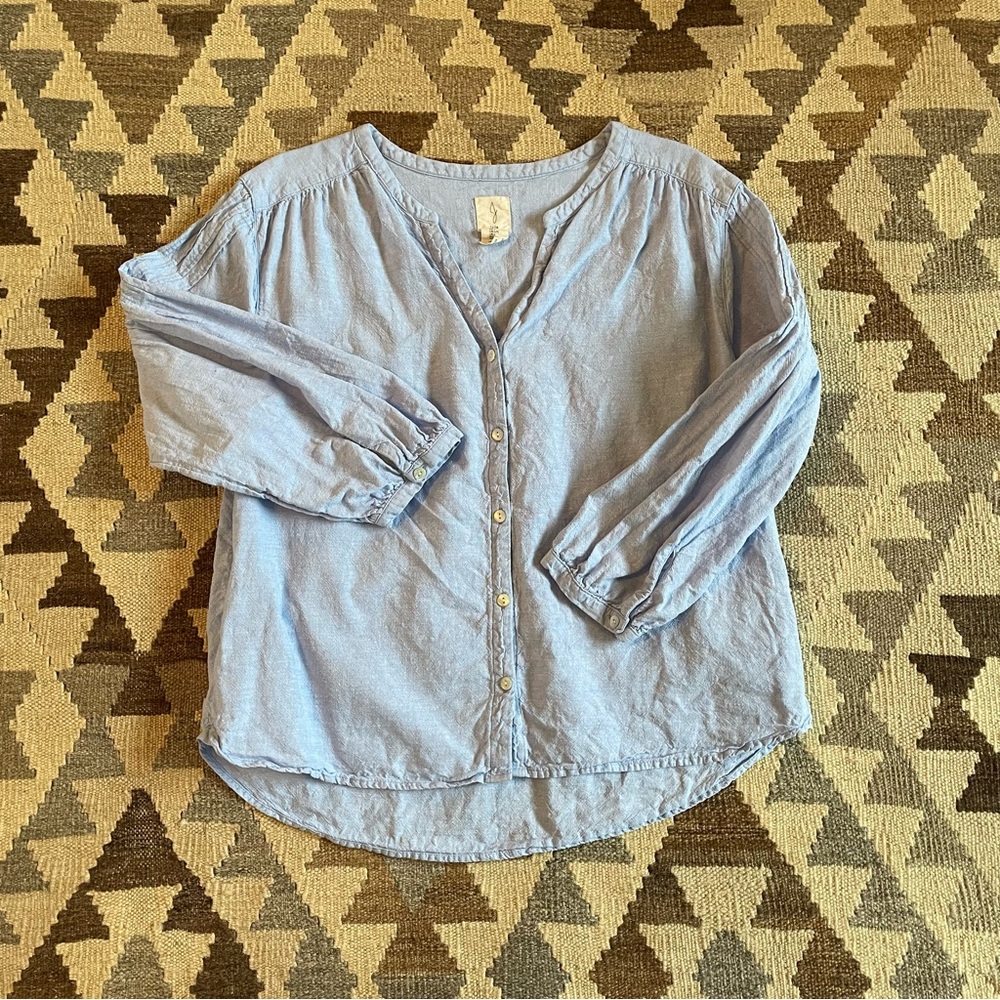 Joie linen blend peasant top